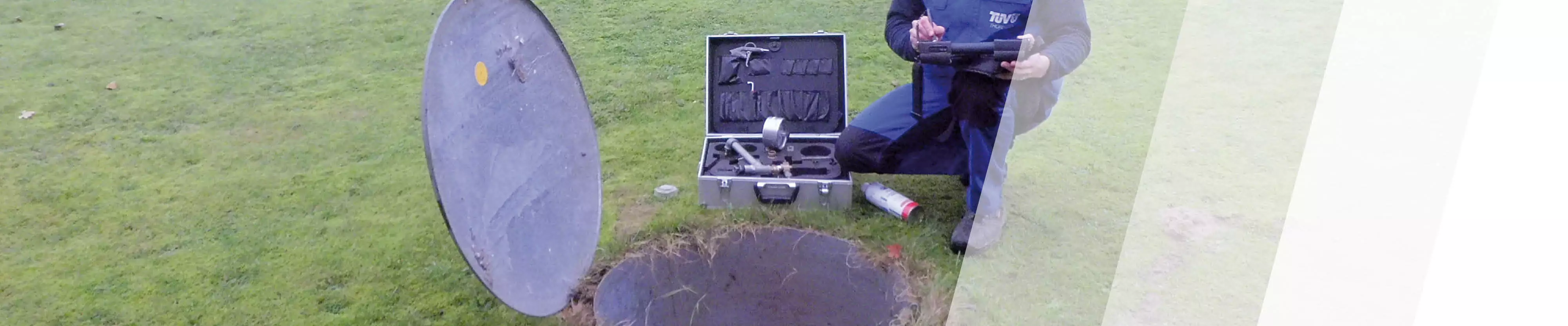 Prüfung eines erdbedeckten Behälters