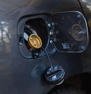 Tankstutzen eines Fahrzeugs mit Autogas-Antrieb