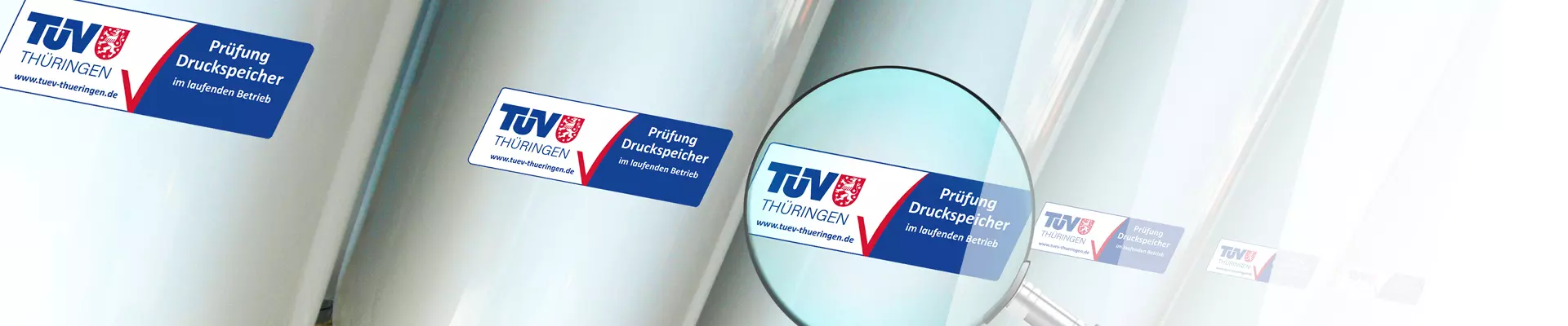 Druckbehälter mit TÜV Thüringen Prüfsiegel